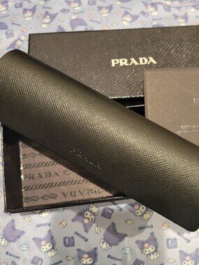 Prada - Authentic Black Glasses Gift Box, Clamshell Case, and Authenticity Card